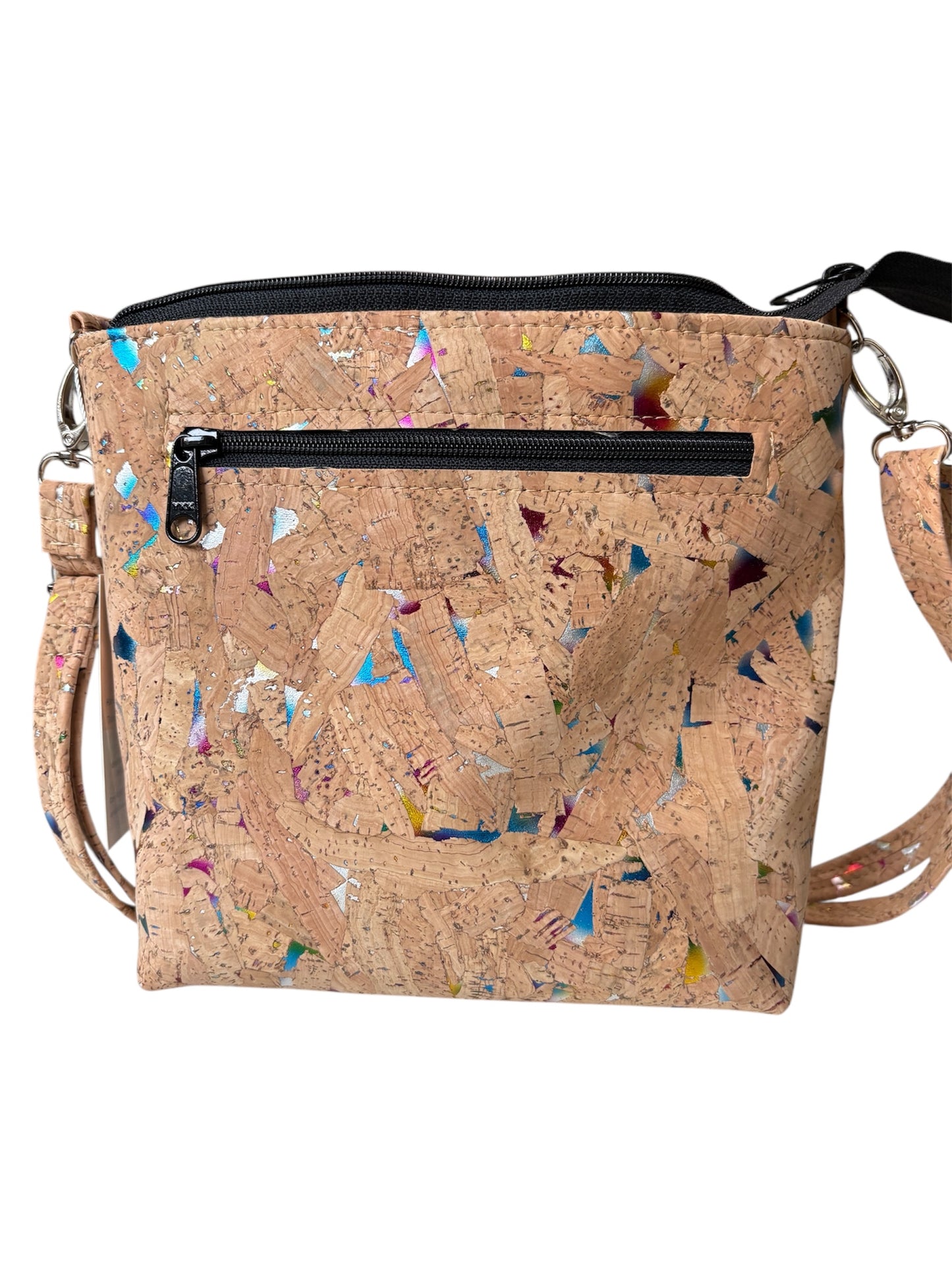 Tote Cork Crossbody Bag - Vegan - Handmade - Adjustable Strap - Shoulder