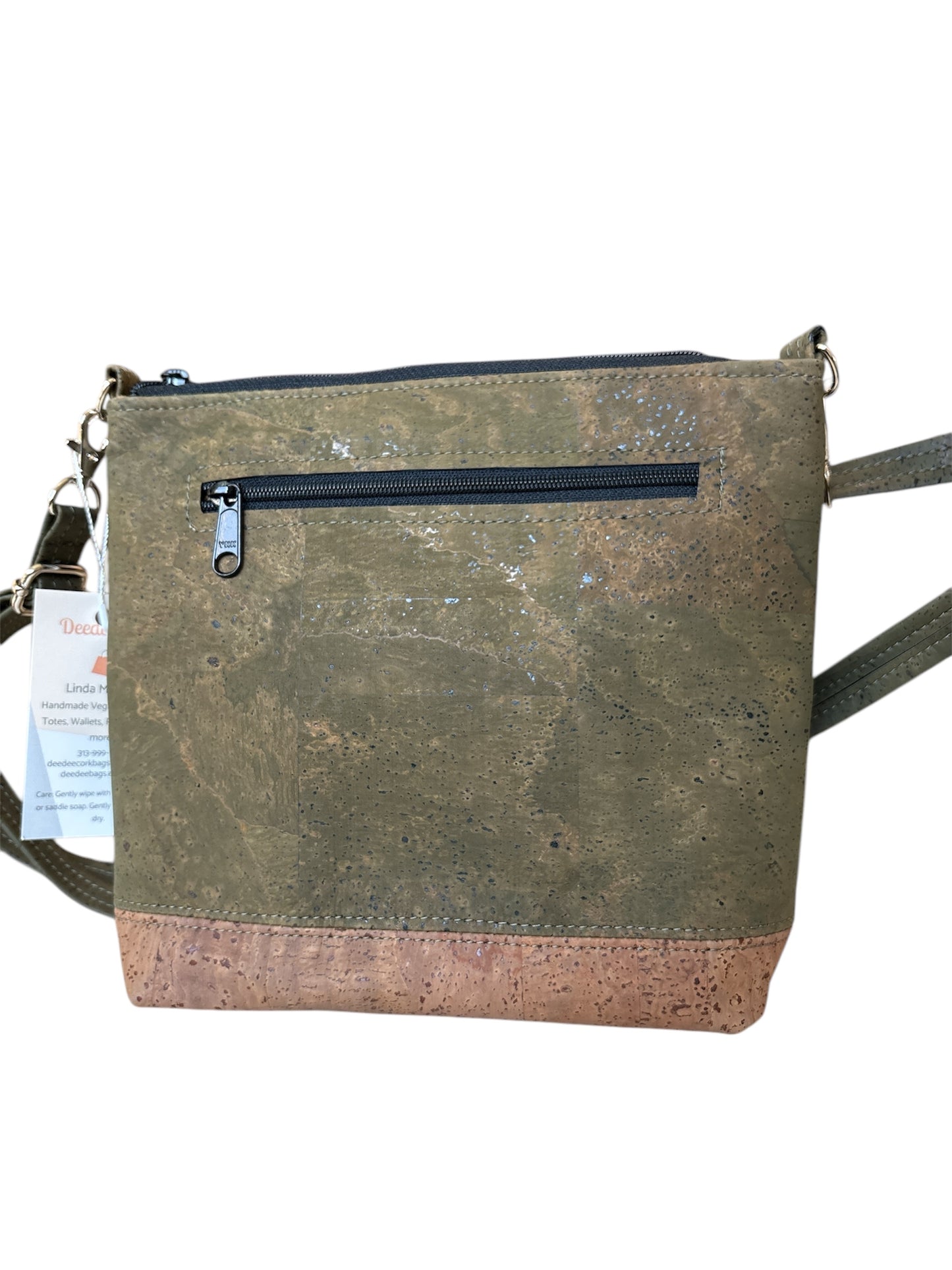 Tote Cork Crossbody Bag - Vegan - Handmade - Adjustable Strap - Shoulder