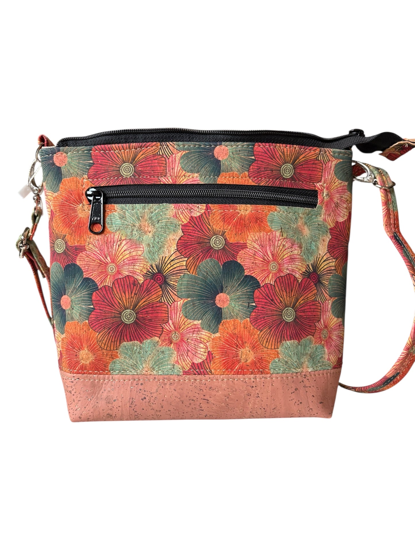 Tote Cork Crossbody Bag - Vegan - Handmade - Adjustable Strap - Shoulder
