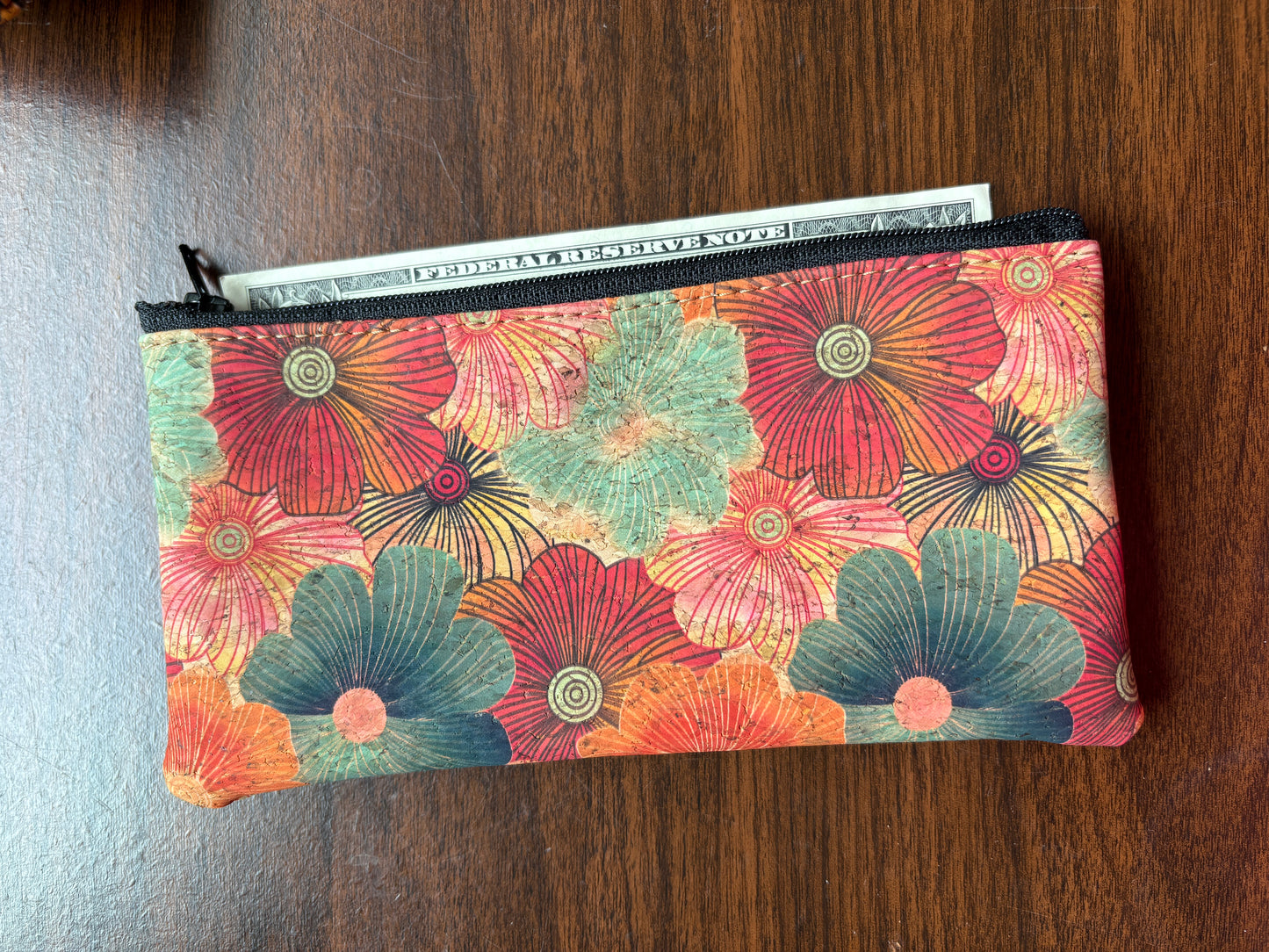 Cash/Pencil Pouch - Cork -Handmade – Vegan Coin & Jewelry Travel Pouch