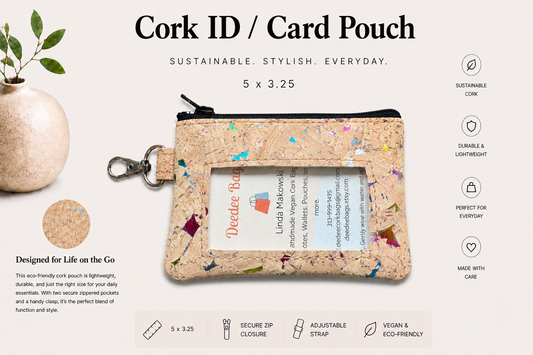 ID Card Cork Pouch - Vegan - Handmade - Sustainable
