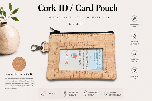 ID Card Cork Pouch - Vegan - Handmade - Sustainable